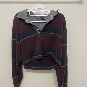 Urban Outfitters Dark Striped Crop Top